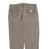 CARHARTT Mens Jeans Brown Relaxed Straight Denim W40 L32 Workwear Durable Zip