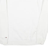TOMMY HILFIGER Mens White Crew Neck M Sweatshirt Cotton Pullover Casual