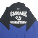MATMAN Mens Black & Blue Cascade Christian Nylon Jacket XS Plain Athletic
