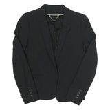 MAX&CO Womens Black Tailored Jacket XS Polyester Blend Button Closure Classic