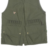 SOMLYS Mens Green Cotton Blend Hunting Vest L Woven Sleeveless Zip Up Outdoor