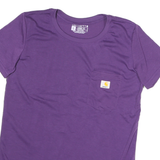 CARHARTT Womens Purple & Yellow Pocket T-Shirt L Short Sleeve Crew Neck Casual