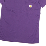 CARHARTT Womens Purple & Yellow Pocket T-Shirt L Short Sleeve Crew Neck Casual