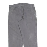 DICKIES Mens Cotton Blend Relaxed Grey W38 L32 Workwear Trousers Zip Closure