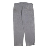 DICKIES Mens Cotton Blend Relaxed Grey W38 L32 Workwear Trousers Zip Closure