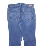 LEVI'S Womens Slim Blue Denim Raw Edge Jeans W32 L24 Classic Cotton Blend