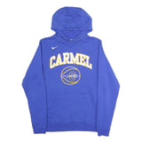 NIKE Mens Blue Carmel Basketball Pullover Hoodie M Cotton Sports Sweatshirt