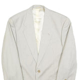 CHCHAREL Mens Cream Check Blazer Jacket L Woven Classic Tailored Button