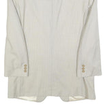 CHCHAREL Mens Cream Check Blazer Jacket L Woven Classic Tailored Button