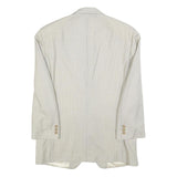 CHCHAREL Mens Cream Check Blazer Jacket L Woven Classic Tailored Button