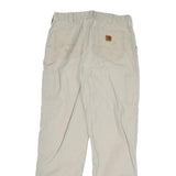 CARHARTT Mens Beige Cotton Blend Regular Fit Straight Leg Trousers W32 L33
