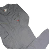 DICKIES Mens Grey Cotton Regular Fit Dungarees XL W46 L28 Workwear Utility