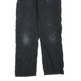 CARHARTT Mens Black Cotton Blend Regular Fit Straight Leg Trousers W32 L32