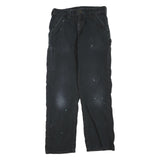 CARHARTT Mens Black Cotton Blend Regular Fit Straight Leg Trousers W32 L32