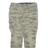 C&A Mens Cotton Blend Slim Camouflage Cargo Trousers W31 L28 Cargo Pants