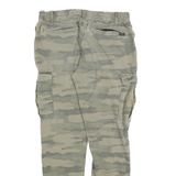 C&A Mens Cotton Blend Slim Camouflage Cargo Trousers W31 L28 Cargo Pants