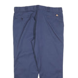 DICKIES Mens Regular Fit Navy Blue Work Trousers W42 L29 Zip Closure Durable