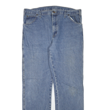 DICKIES Mens Regular Fit Blue Denim Jeans W36 L34 Workwear Casual Zip Closure
