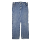 DICKIES Mens Regular Fit Blue Denim Jeans W36 L34 Workwear Casual Zip Closure