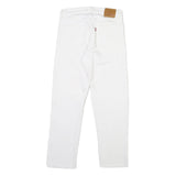 LEVI'S Big E Womens Jeans White Regular Straight Denim W28 L26 Button Closure