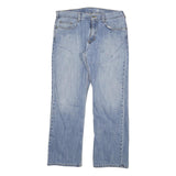 CARHARTT Mens Loose Light Blue Denim Jeans W34 L30 Cotton Blend Zip Pockets