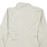 ADIDAS Womens Cream Nylon Zip Jacket L Plain Lightweight Sportswear