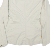 ADIDAS Womens Cream Nylon Zip Jacket L Plain Lightweight Sportswear