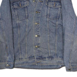 OSCAR Mens Blue Denim Cotton Button Jacket L Casual Classic Fit Outerwear