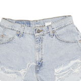 LEVI'S Womens Denim Blue Casual Cut-Off Shorts M W28 Distressed Hem