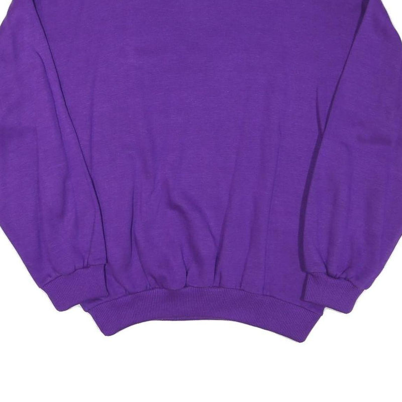SWITCHER Mens Purple 1/4 Zip Sweatshirt M Cotton Blend Pullover Casual