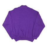 SWITCHER Mens Purple 1/4 Zip Sweatshirt M Cotton Blend Pullover Casual