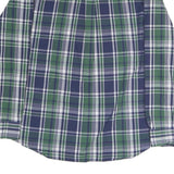 CHAPS Mens Blue & Green Checked Shirt XL Button Cotton Blend Casual