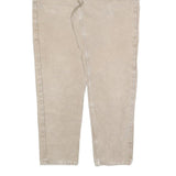 CARHARTT Mens Cotton Blend Beige Relaxed Straight Trousers W34 L30 Workwear