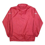 US BASIC Mens Red Lightweight Jacket S Polyester Blend Plain Zip Closure Casual