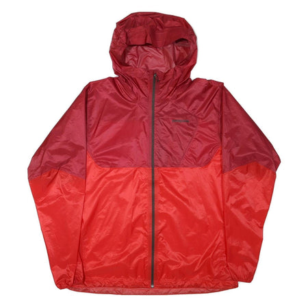 PATAGONIA Mens Red & Burgundy Outdoor Waterproof Jacket XL Polyester Blend Zip