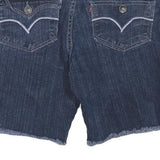 LEVIS Womens Denim Blue Casual Shorts M W30 Raw Edge Hem Classic Fit