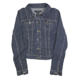 CALVIN KLEIN JEANS Womens Blue Denim Cotton Button Jacket L Casual Stylish