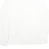 VANS Mens White Half Zip Sweatshirt M Cotton Blend Casual Pullover
