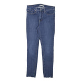 LEVI'S Womens Slim Blue Denim Raw Hem Zip Slim Fit Jeans W29 L27