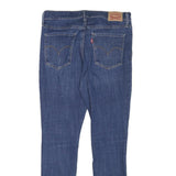 LEVI'S Womens Slim Blue Denim Raw Hem Zip Slim Fit Jeans W29 L27