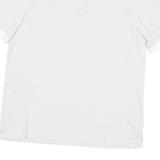 CALVIN KLEIN Mens White & Grey Striped Short Sleeve Polo Shirt M Cotton Blend