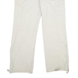 OLD NAVY Womens Cotton Beige Relaxed Straight Trousers W40 L34 Casual Zip Cargo