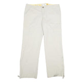 OLD NAVY Womens Cotton Beige Relaxed Straight Trousers W40 L34 Casual Zip Cargo