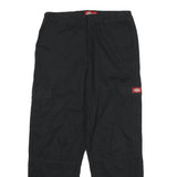 DICKIES Womens Black Regular Fit Straight Leg Trousers W28 L27 Utility Style