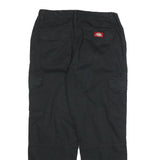 DICKIES Womens Black Regular Fit Straight Leg Trousers W28 L27 Utility Style