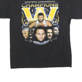 AL SPORT Mens Black Golden State Western Conference Champions Graphic T-Shirt L