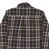 SMITHS Mens Black & Brown Check Shirt M Cotton Blend Casual Button Front