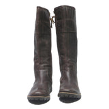 TIMBERLAND Womens Tall Leather Boots Brown UK 4.5 Casual Outdoor Fashion