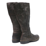 TIMBERLAND Womens Tall Leather Boots Brown UK 4.5 Casual Outdoor Fashion