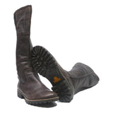 TIMBERLAND Womens Tall Leather Boots Brown UK 4.5 Casual Outdoor Fashion